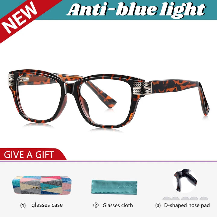 Vicky Unisex full Rim Square Tr 90 Titanium Reading Glasses 313108