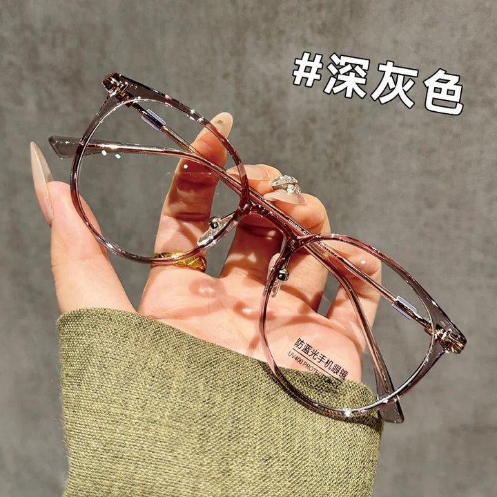 Zirosat Women's Full Rim Round Square Tr 90 Alloy Eyeglasses 98984