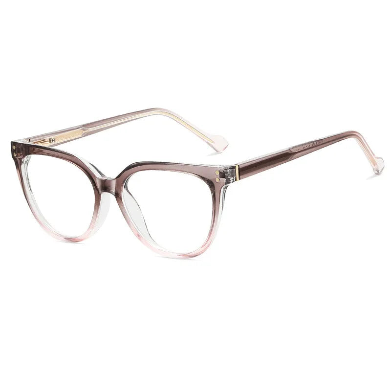 CCspace Women's Full Rim Square Tr 90 Titanium Reading Glasses 312775