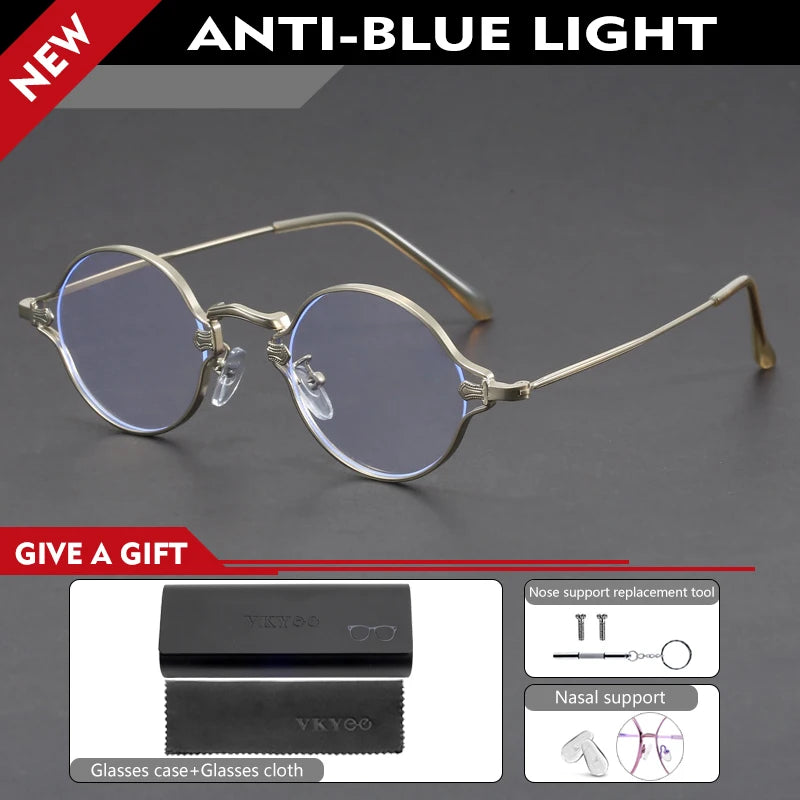 Vicky Unisex Full Rim Round Alloy Reading Glasses 10642