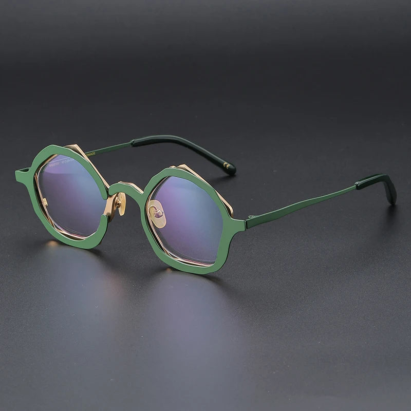 Muzz 0100 men's oval IP titanium acetate prescription eyeglasses — view 4