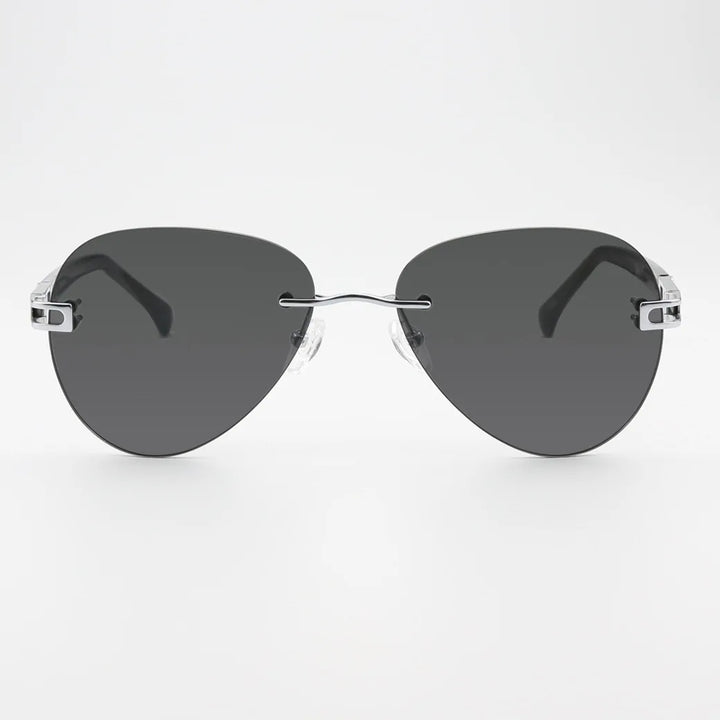 Blackmask Unisex Rimless Pilot Titanium Sunglasses BM-1104