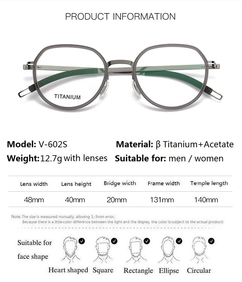 Aimee Unisex Full Rim Flat Top Oval Titanium Acetate Eyeglasses 60219 Full Rim Aimee   