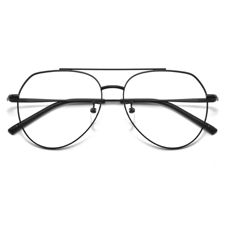 KatKani Unisex Full Rim Oval Double Bridge Alloy Eyeglasses 2309 Full Rim KatKani Eyeglasses   