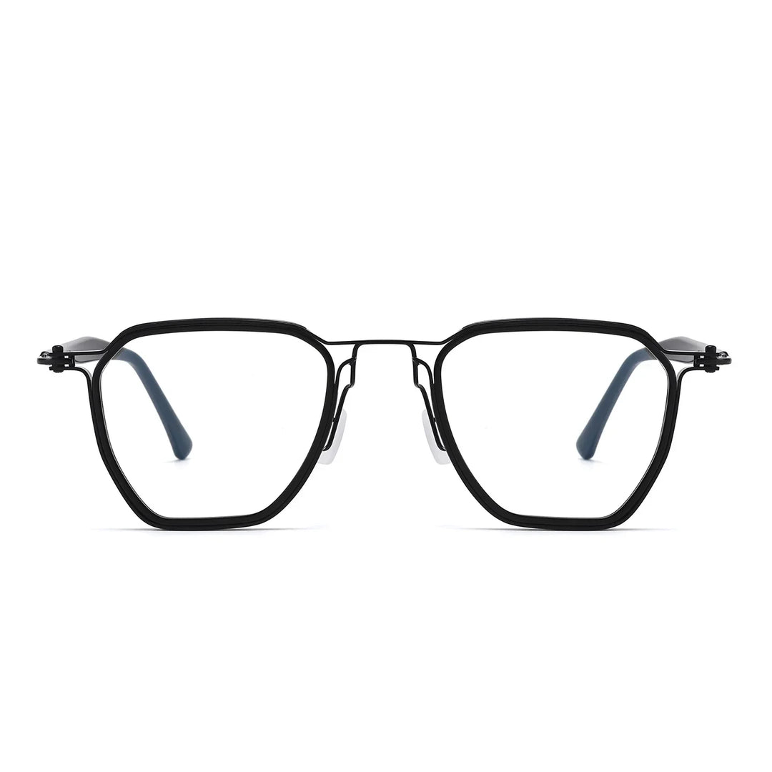 Bclear Unisex Full Rim Square Titanium Eyeglasses SM-RL5867
