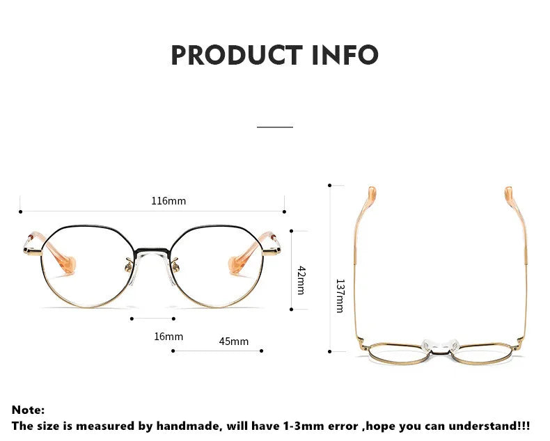 Aimee Unisex Youth Full Rim Flat Top Oval Titanium Eyeglasses 380946