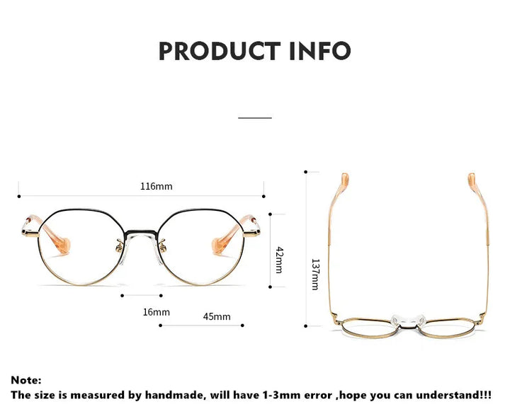 Aimee Unisex Youth Full Rim Flat Top Oval Titanium Eyeglasses 380946