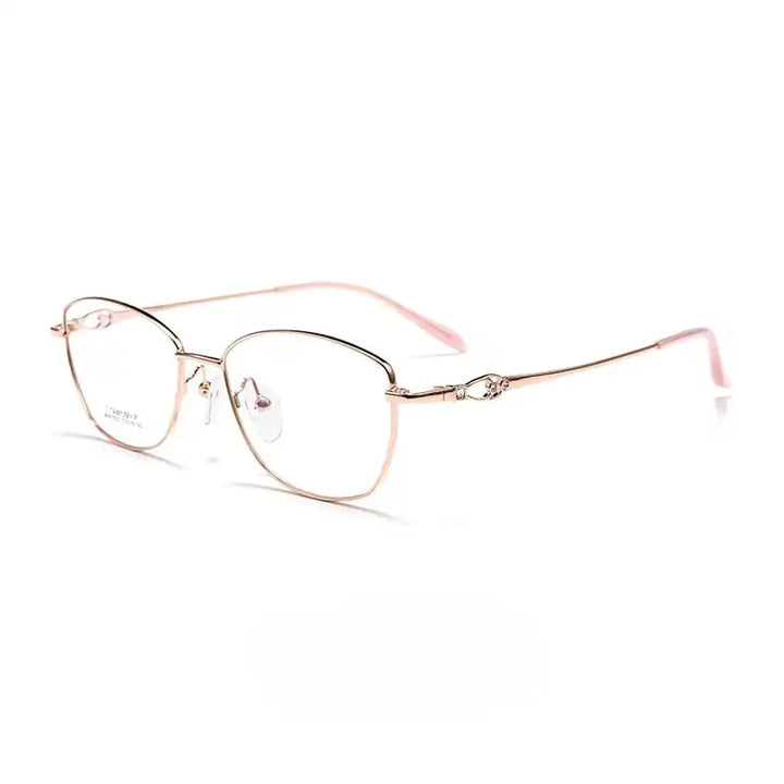 Summer Flower Women's Full Rim Polygon Titanium Eyeglasses 430024