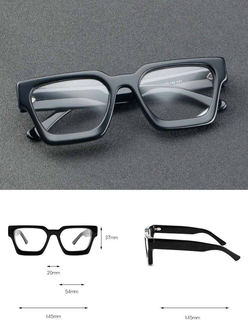 Vicky Unisex Full Rim Square Brow Line Acetate Reading Glasses 631439