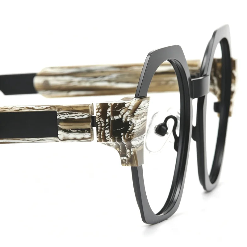 Muzz 22265 unisex oval IP titanium acetate prescription eyeglasses — view 9