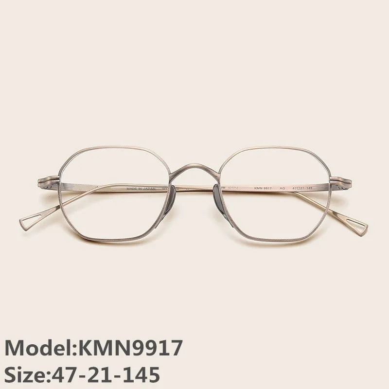 Aimee Unisex Full Rim Flat Top Square Titanium Eyeglasses 9917 Full Rim Aimee   