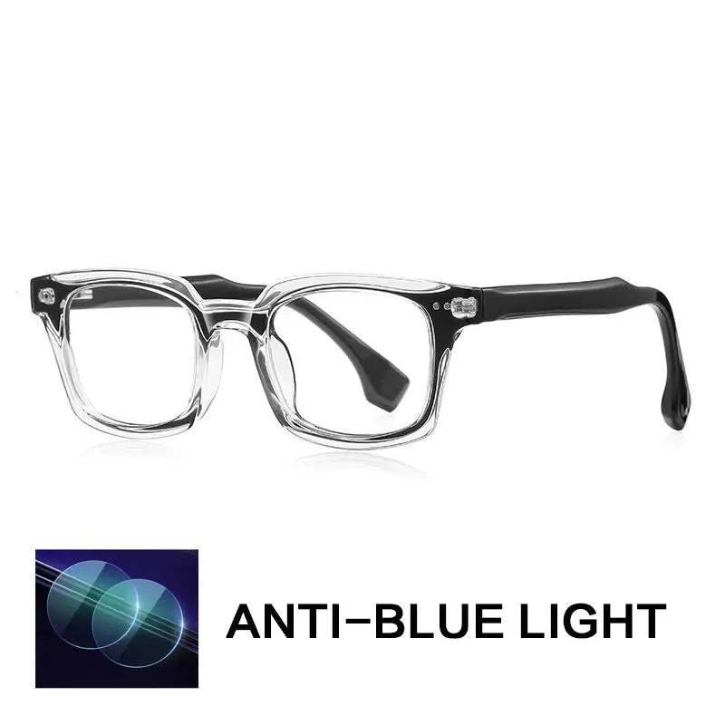 Gatenac Unisex Full Rim Square Thick Tr 90 Titanium Eyeglasses 672084 Gatenac