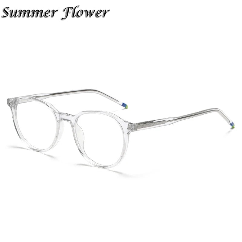 Summer Flower Women's Full Rim Oval Square Acetate Eyeglasses Ac1010