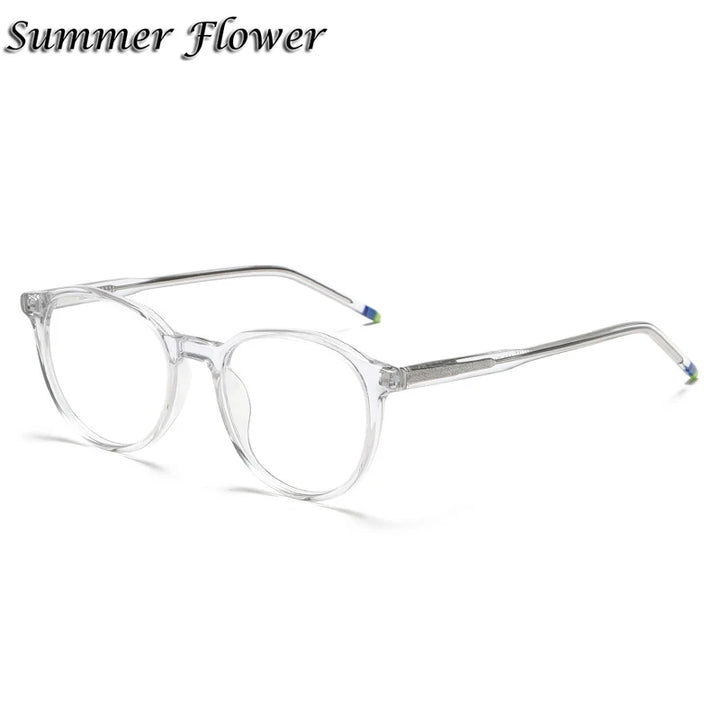 Summer Flower Women's Full Rim Oval Square Acetate Eyeglasses Ac1010
