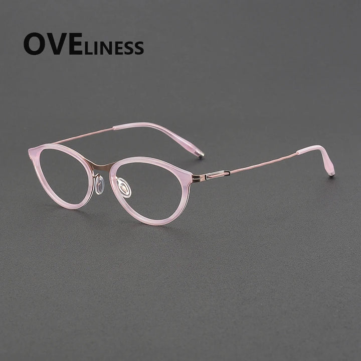 Oveliness Unisex Full Rim Square Acetate Titanium Eyeglasses 202516