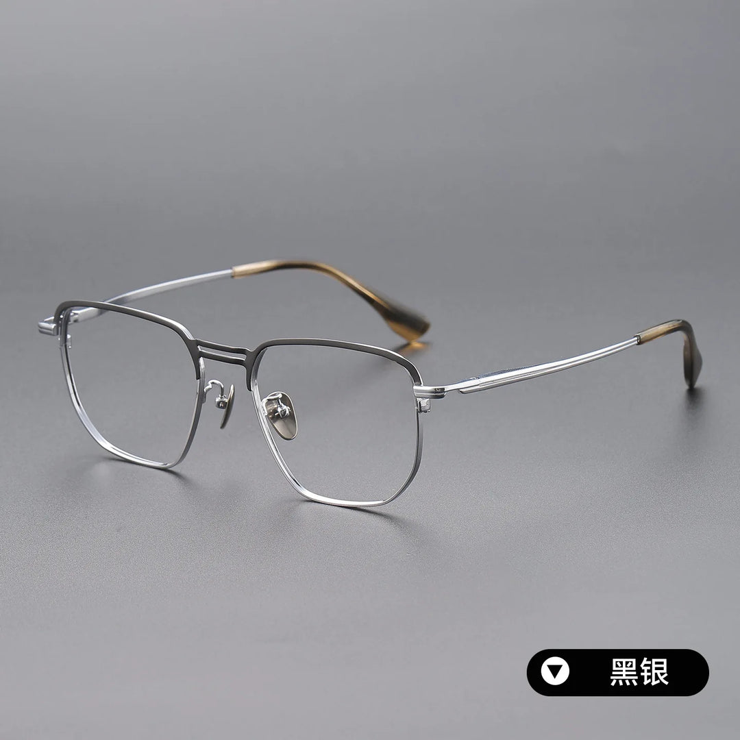 Bclear Unisex Full Rim Square Titanium Eyeglasses SM-DTX-153