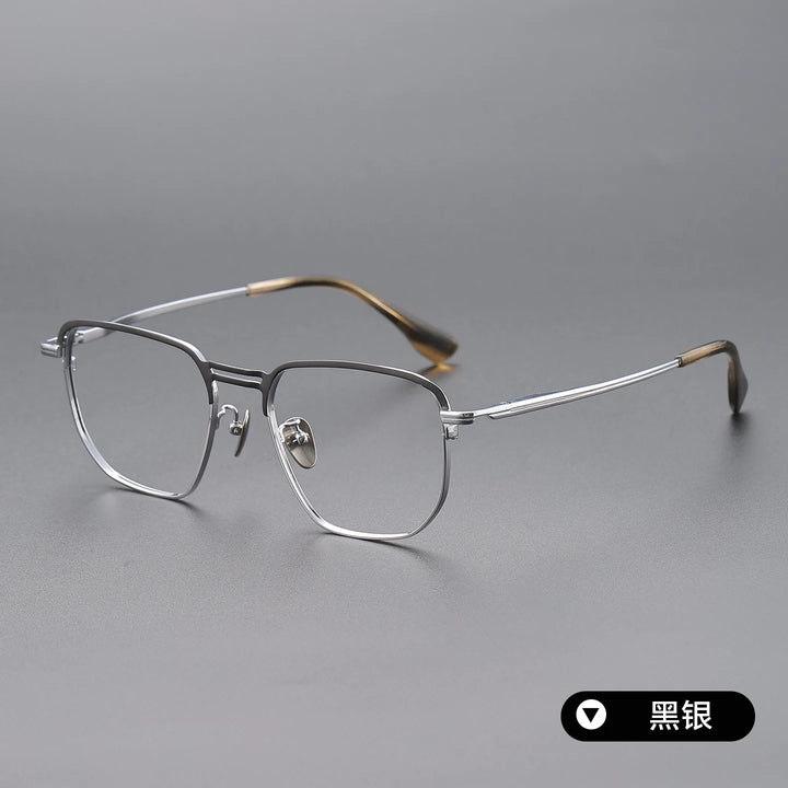 Bclear Unisex Full Rim Square Titanium Eyeglasses SM-DTX-153