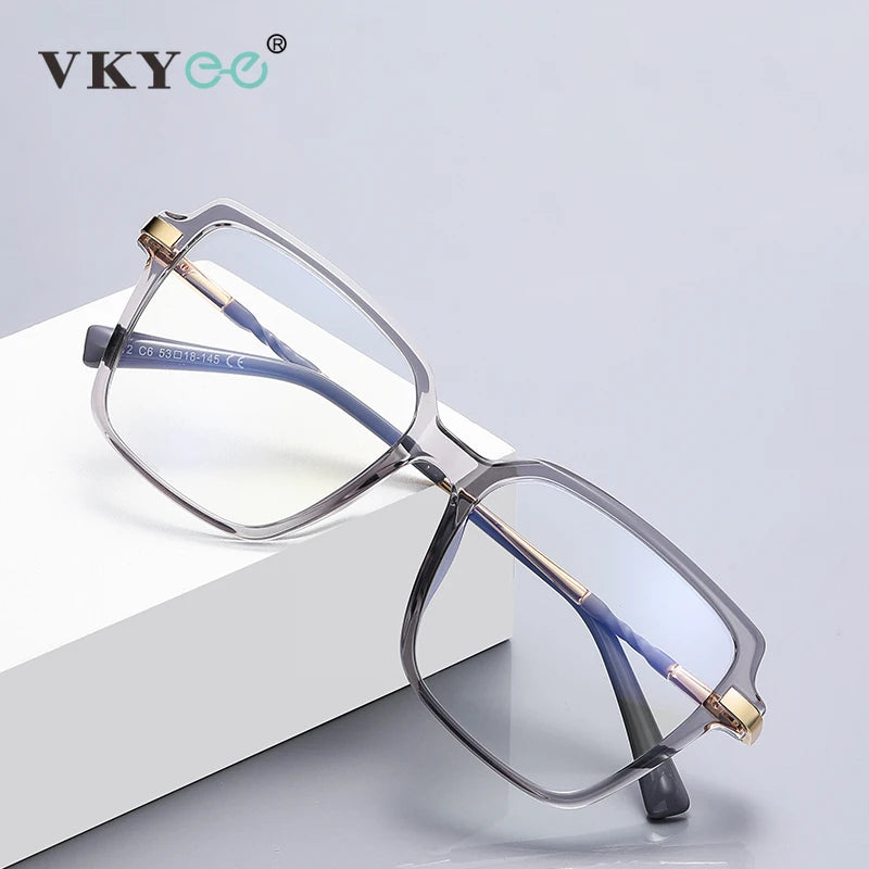 Vicky Women's Full Rim Large Square Tr 90 Alloy Reading Glasses 2212 Reading Glasses Vicky   