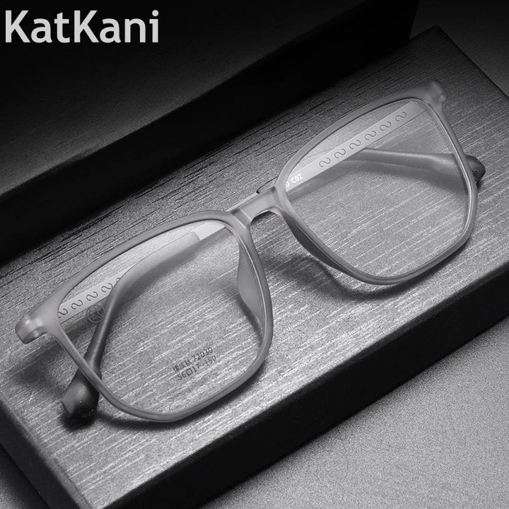 KatKani Men's Full Rim Square Tr 90 β Titanium Eyeglasses 91210 Full Rim KatKani Eyeglasses   