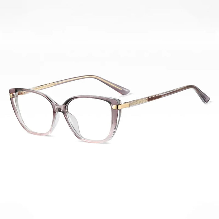 Ralferty Women's Full Rim Square Tr 90 Cp Alloy Eyeglasses 82278