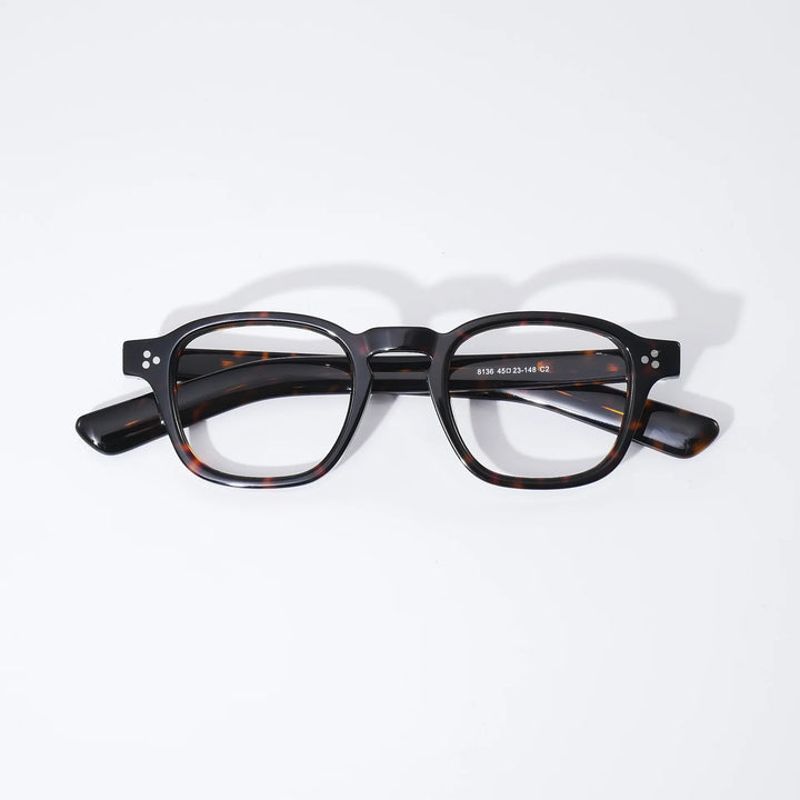 Black Mask Women's Full Rim Square Acetate Eyeglasses 638012