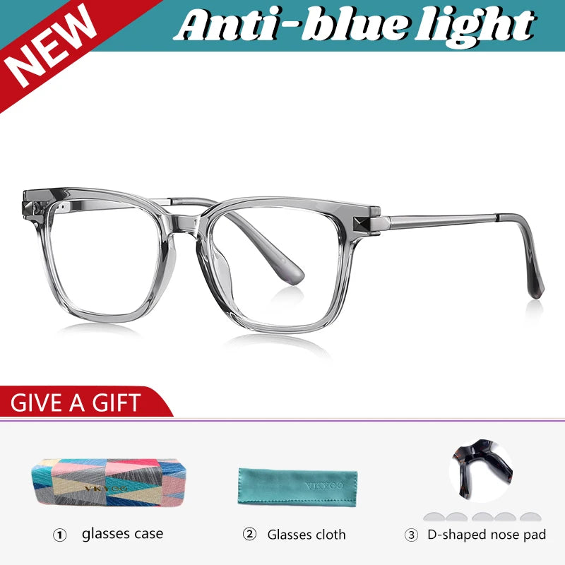 Vicky Men's Full Rim Square Tr 90 Titanium Reading Glasses 67244