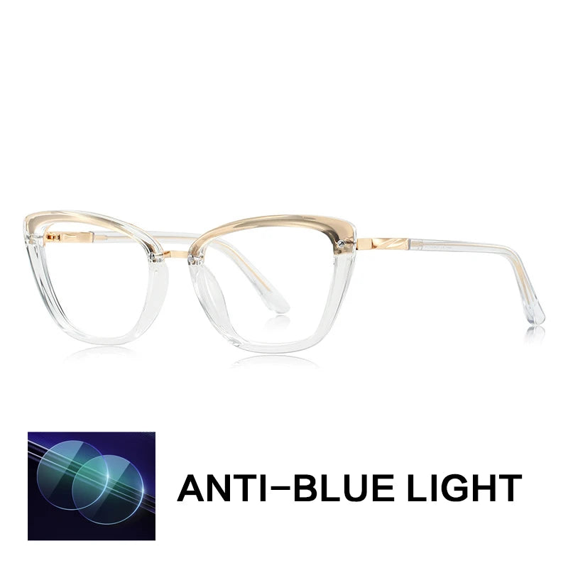 Gatenac Women's Full Rim Square Tr 90 Titanium Reading Glasses Gxy2220