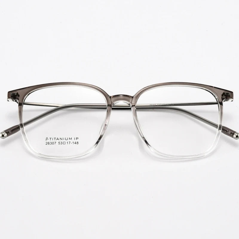 Yimaruili Unisex Full Rim Square TR-90 Titanium Eyeglasses 26307 — view 5 | Yimaruili at FuzWeb