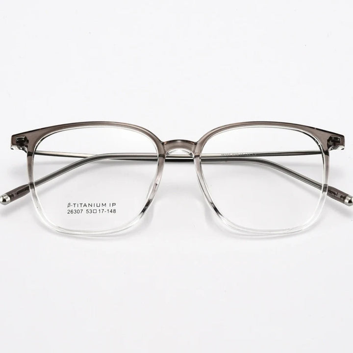 Yimaruili Unisex Full Rim Square TR-90 Titanium Eyeglasses 26307 — view 5 | Yimaruili at FuzWeb