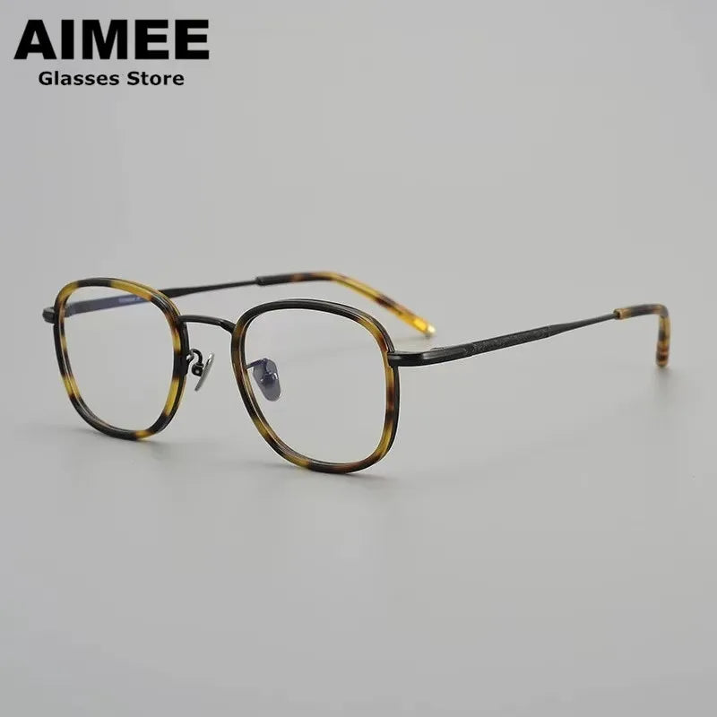 Aimee Women's Full Rim Square Acetate Titanium Eyeglasses 693145