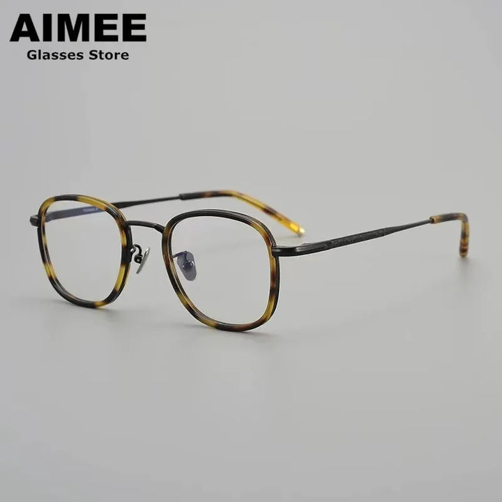 Aimee Women's Full Rim Square Acetate Titanium Eyeglasses 693145