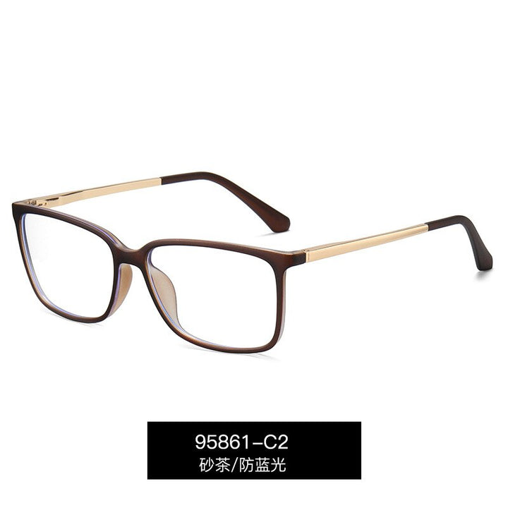 Kansept Men's Full Rim Square Tr 90 Eyeglasses 95861 Full Rim Kansept C2  