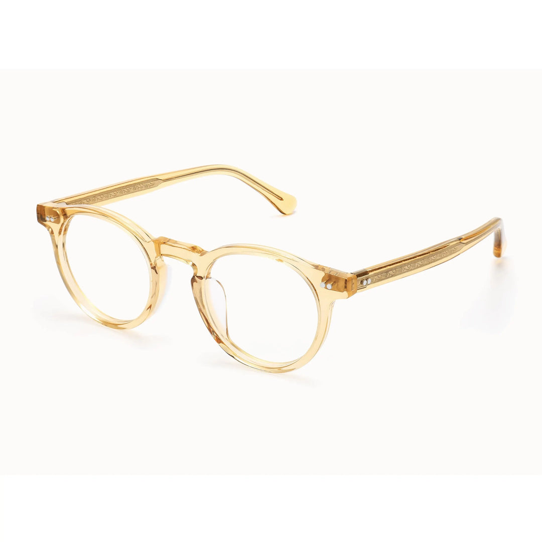Black Mask Unisex Full Rim Round Acetate Eyeglasses BM-SH8095
