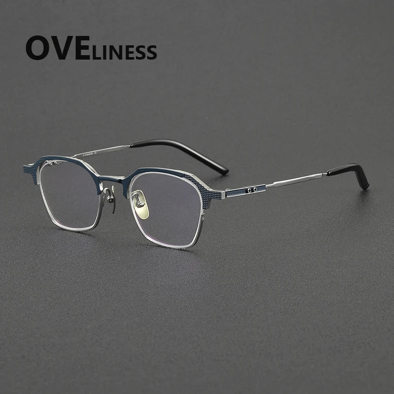 Oveliness Unisex Full Rim Round Titanium Acetate Eyeglasses 32204