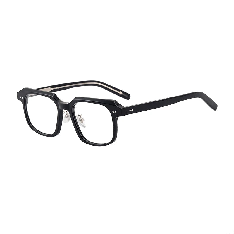 Nobler Unisex Full Rim Square Thick Flat Top Acetate Eyeglasses V001 Full Rim Nobler   