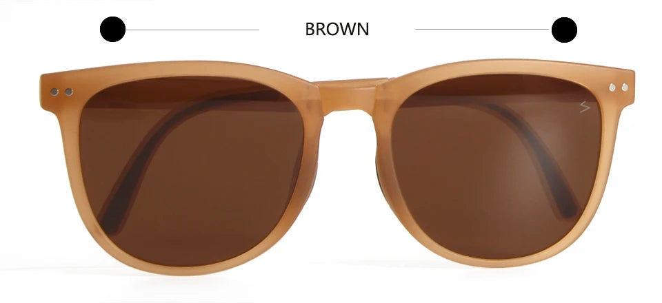 Esnbie Unisex Full Rim Square Acetate Polarized Folding Sunglasses 230135