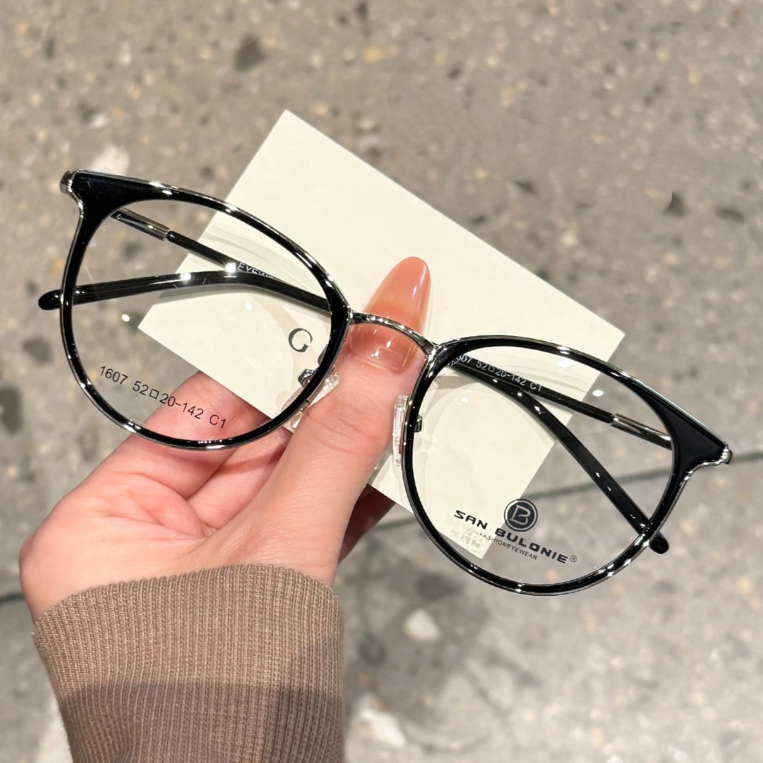 Yimaruili Women's Full Rim Round Cat Eye Tr 90 Alloy Eyeglasses 361607