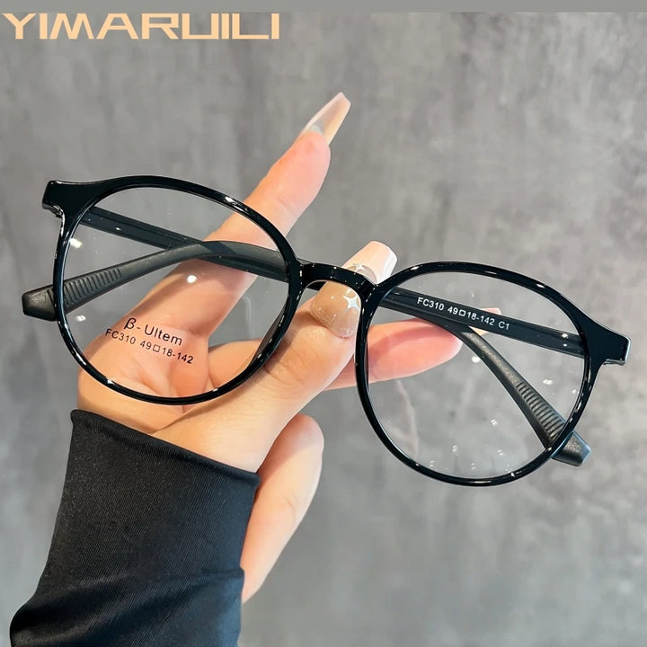 Yimaruili Women's Full Rim Oval Square Tr 90 Titanium Eyeglasses 57310