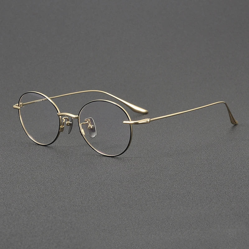 Black Mask Women's Full Rim Oval Round Titanium Eyeglasses 72158