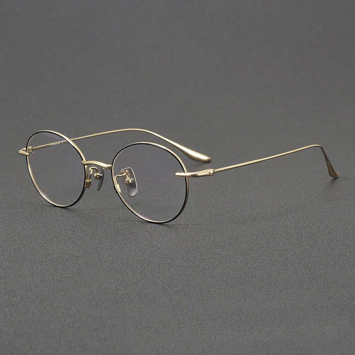 Black Mask Women's Full Rim Oval Round Titanium Eyeglasses 72158