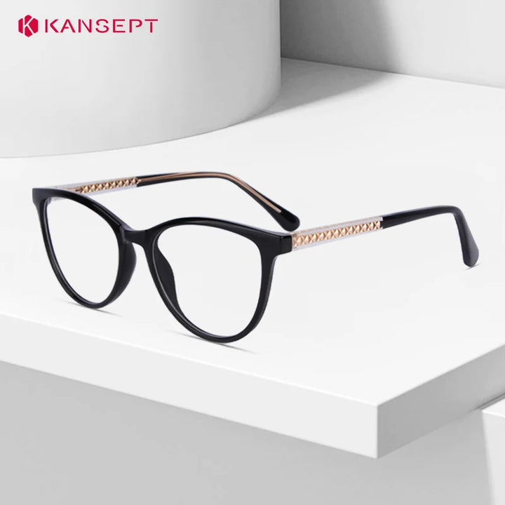 Kansept Unisex Full Rim Square Tr 90 Alloy Reading Glasses 25004