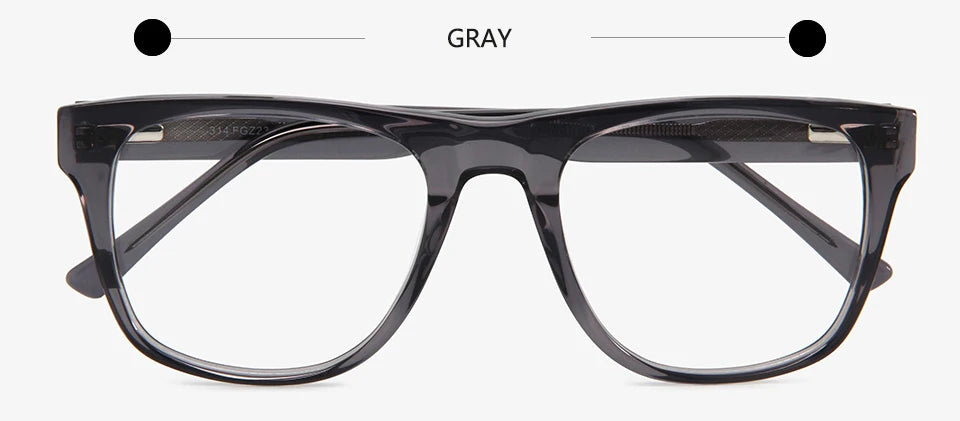 Esnbie Unisex Full Rim Square Acetate Eyeglasses 31423