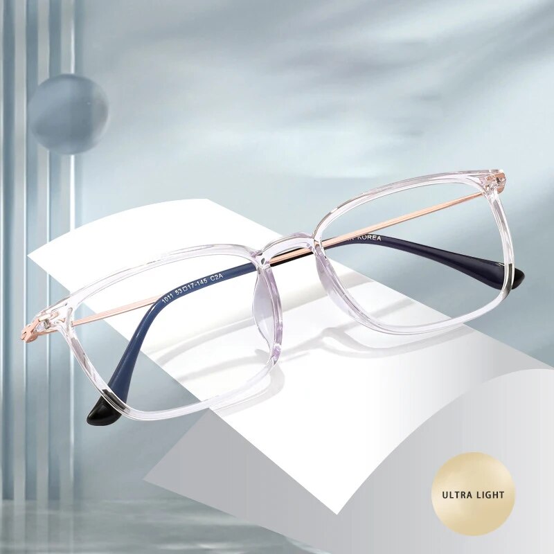 KatKani Unisex Full Rim Square Tr 90 Alloy Eyeglasses 1011 Full Rim KatKani Eyeglasses   