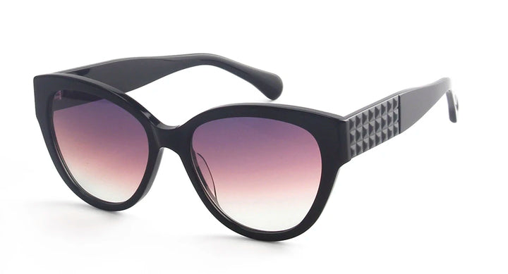 Esnbie Women's Full Rim Cat Eye Acetate Nylon Sunglasses 917125