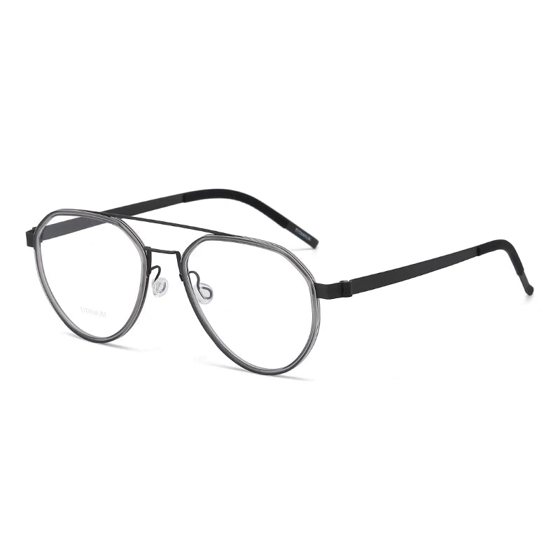 Reven Jate 9745 unisex round titanium prescription eyeglasses — view 5