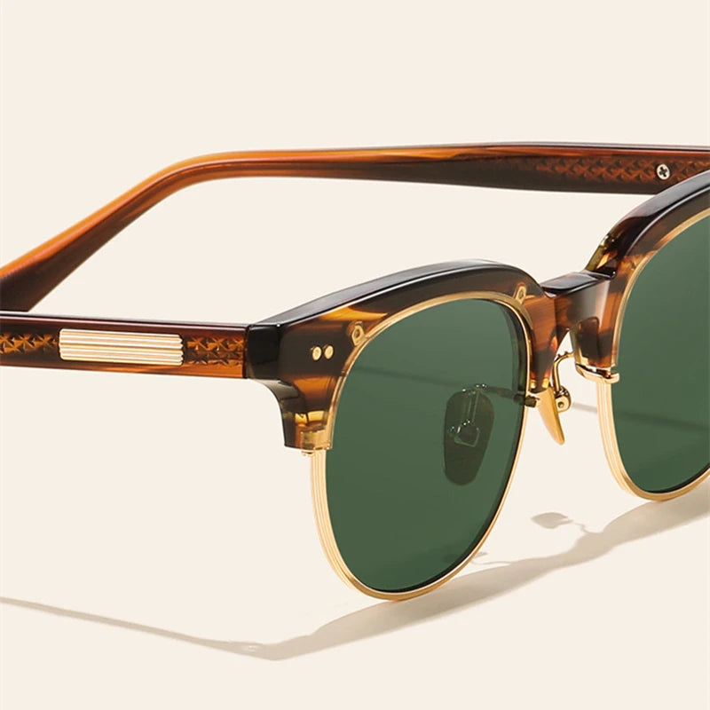 Blackmask Unisex Full Rim Square Acetate Polarized Sunglasses BM-LS015