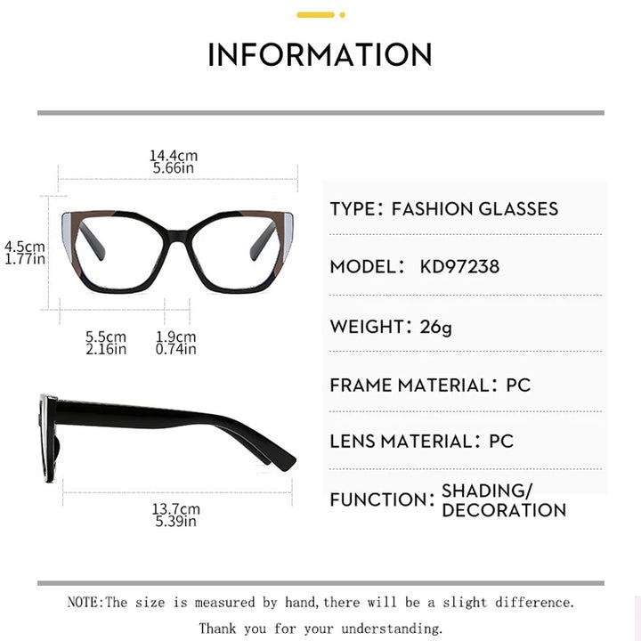 Kocolior Women's Full Rim Polygon PC Alloy Photochromic Reading Glasses 745232