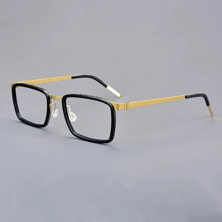 Bobbie 971100 Unisex Square Titanium Acetate Full Rim Frames FuzWeb