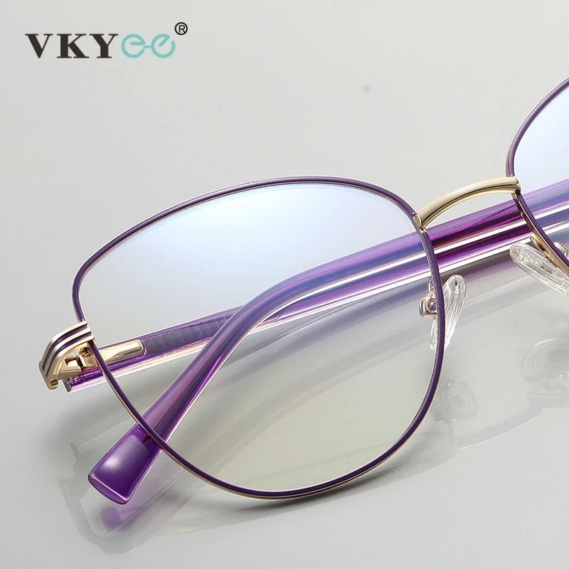 Vicky Women's Full Rim Large Butterfly Alloy Reading Glasses 3072 Reading Glasses Vicky   