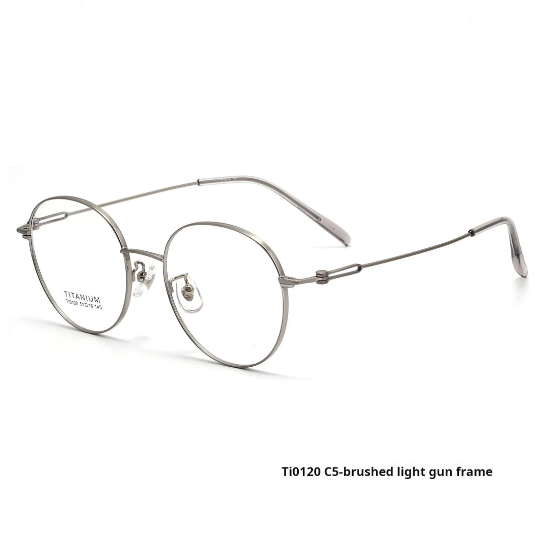 Xbora Women's Full Rim Round Oval Titanium Eyeglasses 540120